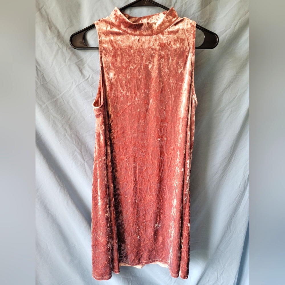 Mudd velvet mock neck tunic dress